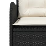 vidaXL Canapés de jardin 2 Pièces avec coussins Noir Résine tressée