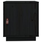 vidaXL Table de chevet Noir 40x34x45 cm Bois de pin massif