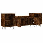 vidaXL Meuble TV Chêne fumé 160x35x55 cm Bois d'ingénierie