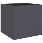 vidaXL Jardinières 2 Pièces anthracite 49x47x46 cm acier laminé à froid