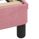 vidaXL Cadre de lit avec tête de lit Rose 140x200 cm Velours