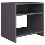 vidaXL Tables de chevet 2 Pièces Gris 40x30x40 cm Bois d'ingénierie