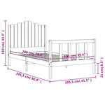 vidaXL Cadre de lit sans matelas 100x200 cm bois massif de pin