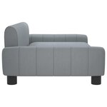 vidaXL Canapé pour enfants gris clair 90x53x30 cm tissu