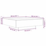 vidaXL Table basse gris béton 100x100x31 cm bois d'ingénierie
