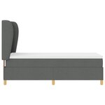 vidaXL Lit À Ressorts avec Matelas Gris Foncé 80x200 cm Tissu