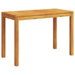 vidaXL Table à manger de jardin 110x55x75 cm bois massif d'acacia