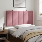 vidaXL Coussin de tête de lit rose 100 cm velours