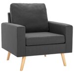 vidaXL Ensemble de canapés 2 Pièces Tissu Gris foncé