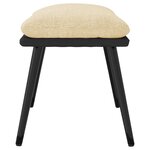 vidaXL Repose-pied Crème 45x29 5x35 cm Tissu et similicuir
