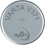 Blister 1 Pile Oxyde Argent Montres V371 (SR69) SR920SW 1,55 Volt x 10 VARTA