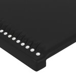 vidaXL Tête de lit avec oreilles Noir 103x16x78/88 cm Similicuir