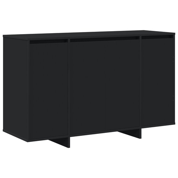 vidaXL Buffet noir Noir Bois d'ingénierie 120 x 41 x 75 cm Buffet noir