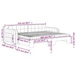 vidaXL Lit de jour avec gigogne et matelas gris clair 90x200cm velours