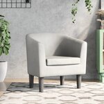 vidaXL Fauteuil cabriolet blanc similicuir