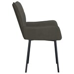 vidaXL Chaises à manger lot de 2 Gris foncé Velours
