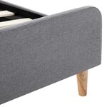 vidaXL Cadre de lit sans matelas gris clair tissu 160x200 cm