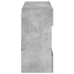vidaXL Meuble TV mural avec lumières LED gris béton 78 5x30x60 5 cm