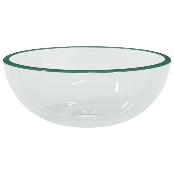 vidaXL Lavabo Verre trempé 30x12 cm Transparent