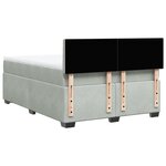 vidaXL Sommier à lattes de lit et matelas Gris clair 140x200cm Velours