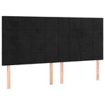 vidaXL Cadre de lit avec tête de lit Noir 180x200 cm Velours