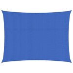 vidaXL Voile d'ombrage 160 g/m² rectangulaire bleu 3x4 m PEHD