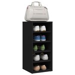 vidaXL Armoires à chaussures 2 Pièces Noir 31 5x35x70cm Bois d'ingénierie