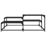 vidaXL Table basse noir 107x107x40 cm bois d'ingénierie
