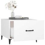 vidaXL Tables basses avec pieds en métal 2 Pièces Blanc 50x50x40 cm