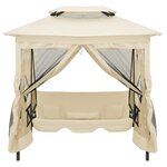 vidaXL Belvédère convertible en balancelle Blanc crème