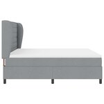 Lit à ressorts vidaXL avec matelas gris clair 180x200 cm en tissu