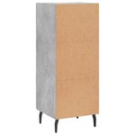 vidaXL Buffet Gris béton 34 5x34x90 cm Bois d'ingénierie