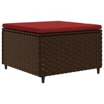 vidaXL Salon de jardin avec coussins 7 Pièces marron résine tressée