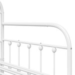 Lit jumeau vidaXL avec lit gigogne blanc 107x203 cm en acier
