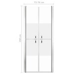 vidaXL Porte de douche ESG demi-dépoli 76x190 cm