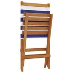 vidaXL Chaises de jardin pliantes lot de 6 tissu et bois massif