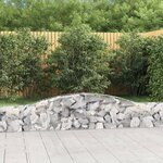 vidaXL Paniers à gabions arqués 5 Pièces 400x30x40/60 cm Fer galvanisé
