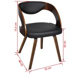 vidaXL Chaises à manger lot de 2 marron similicuir