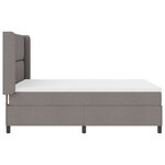 Lit Box Spring vidaXL avec matelas et LED Taupe 160x200 cm Tissu