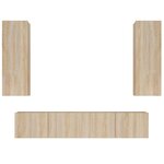 vidaXL Ensemble de meubles TV 4 Pièces Chêne sonoma Bois d'ingénierie