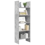 vidaXL Bibliothèque Gris béton 60x35x180 cm Bois d’ingénierie