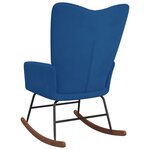 vidaXL Chaise à bascule Bleu Velours