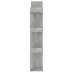 vidaXL Bibliothèque Gris béton 86x25 5x140 cm Bois d’ingénierie
