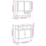 vidaXL Ensemble de meubles de salle de bain 2 Pièces chêne sonoma