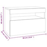 vidaXL Meuble TV avec lumières LED chêne sonoma 60x35x40 cm