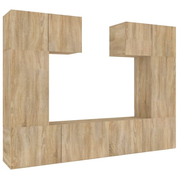 vidaXL Ensemble de meubles TV 6 Pièces Chêne sonoma Bois d'ingénierie