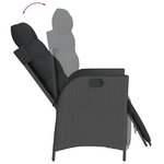vidaXL Ensemble à manger de jardin coussins 5Pièces Noir Résine tressée