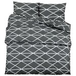vidaXL Ensemble de housse de couette Gris 140x200 cm Coton