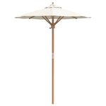 vidaXL Parasol de jardin Crème 150x210 cm Bambou