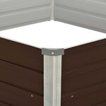 vidaXL Jardinière surélevée Marron 129x129x46 cm Acier galvanisé